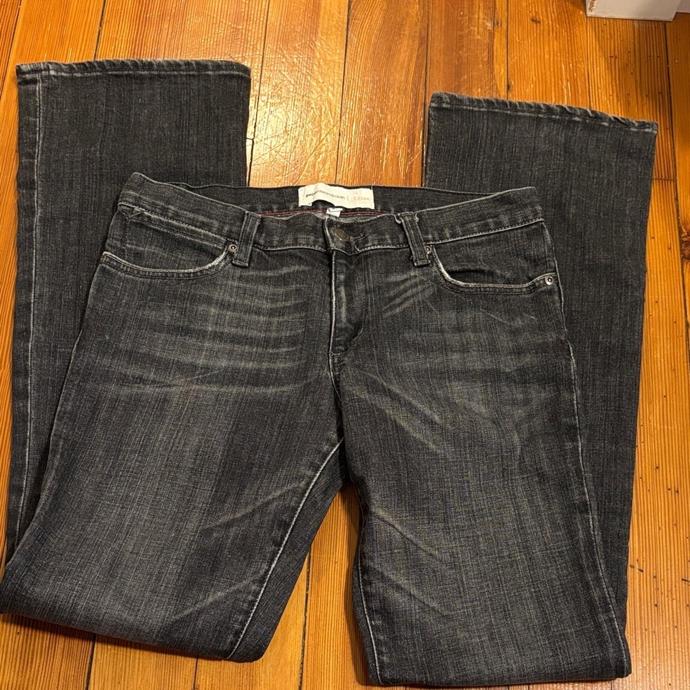 Paperdenim&cloth Derek Bootcut Jeans Faded Black Low Rise Size 29 13095